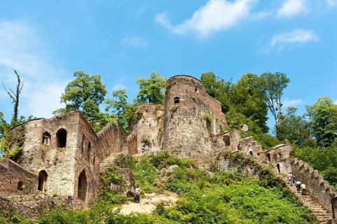 Galeh Rudkhan castle ruins in Fuman