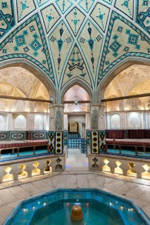 Ornate interior with water pools