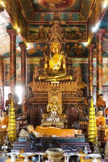 Bronze statue and altar