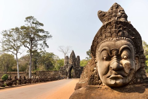 Face of an Asura statue