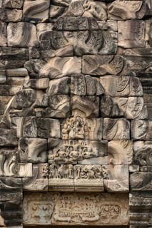 Sandstone relief at the eastern entrance