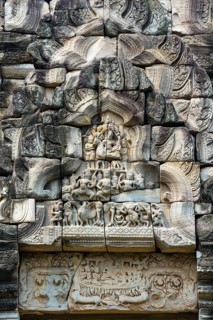 Sandstone relief at the eastern entrance