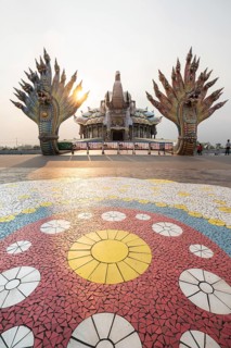 Bridge of the two Naga kings to the Elephant Temple Thep Wittayakhom Vihara