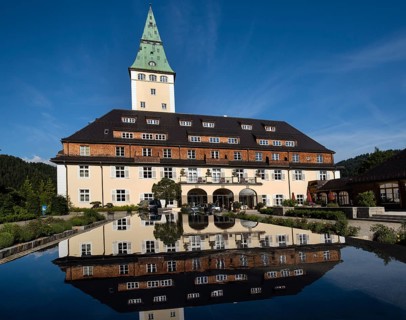 Schloss Elmau Castle Hotel with tower