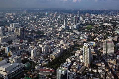 View of city from Baiyoke Tower
