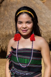 Phnong woman in traditional costume