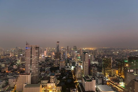 Panoramic view from the Sky Bar of Lebua State Tower on Bang Rak