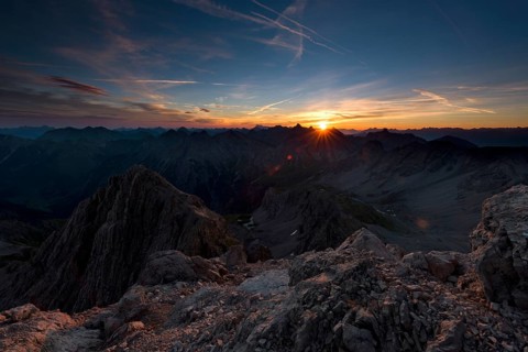 Lechtal Alps at sunrise