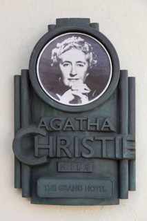 Agatha Christie memorial plaque