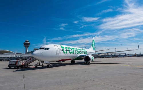 A Boeing 737-800 of the Transavia airline