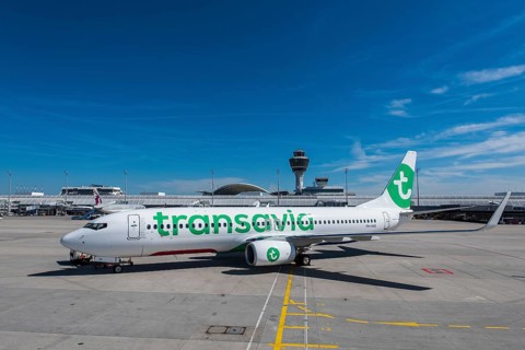 A Boeing 737-800 of the Transavia airline