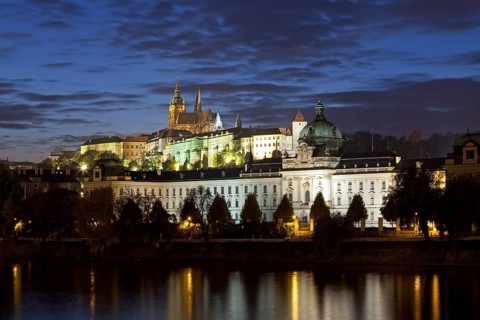 Prague Castle at night
