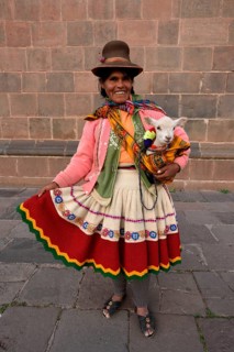Peruvian woman in traditional costume