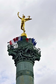 Colonne de Juillet or July Column with National Flag