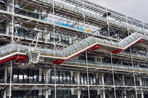 Covered outdoor staircase