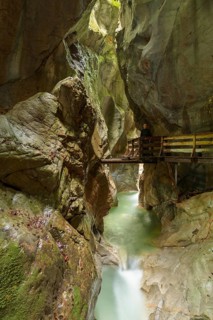 Gorge in the rock with watercourse