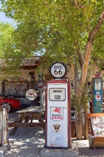 Old gas pump on the historic Route 66