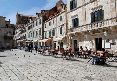 Street cafe in the historic centre