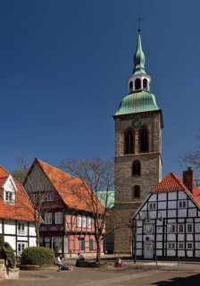 Historic centre of Wiedenbruck with the Church of St. Aegidius