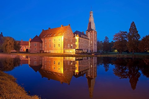 Raesfeld Moated Castle at dusk