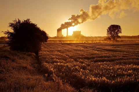 Heyden power plant at sunrise