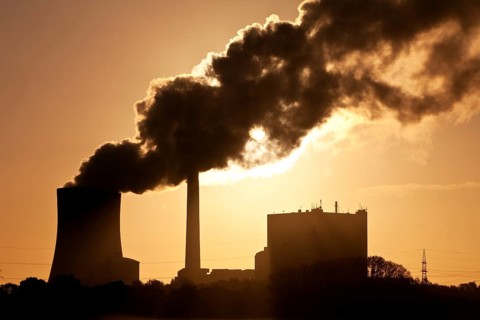 Heyden power plant at sunrise
