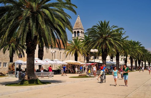 Beach promenade with Dominican Monastery