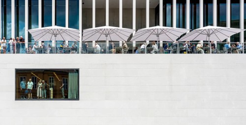Facade with cafe