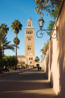 The nearly seventy metres high Koutoubia Minaret