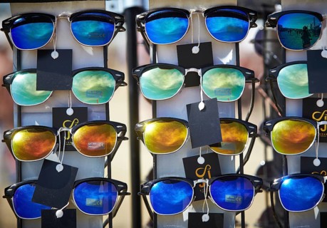 Sunglasses on stall