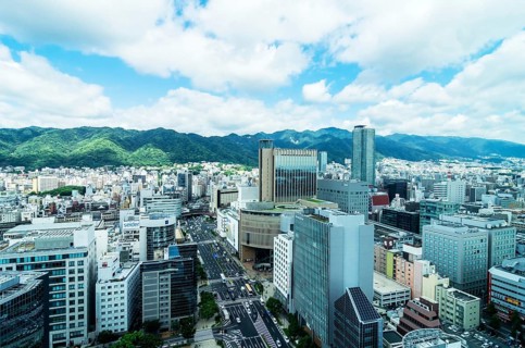 View of the town from above