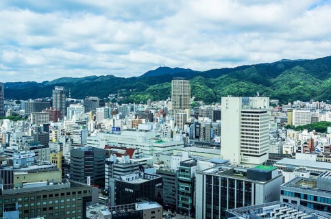 View of the town from above