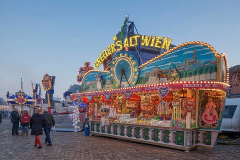 Sweet stall on the fun fair Bremer Freimarkt
