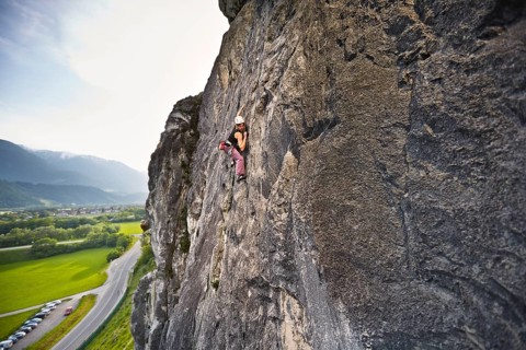 Woman climbing