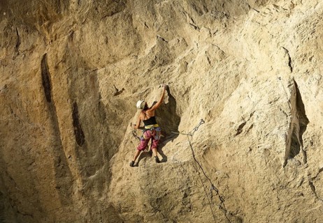 Woman climbing