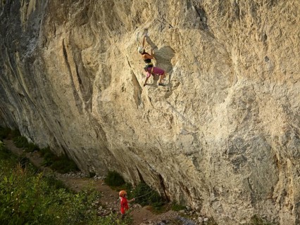 Woman climbing