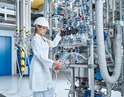 Female laboratory assistant