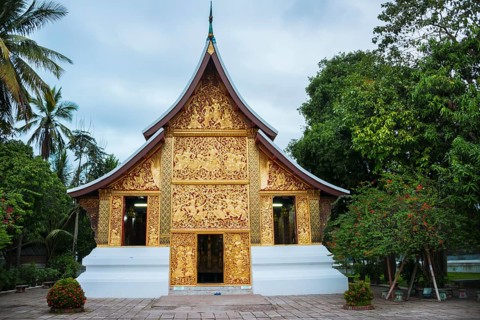 Funerary chapel in the temple Wat Xieng Thong