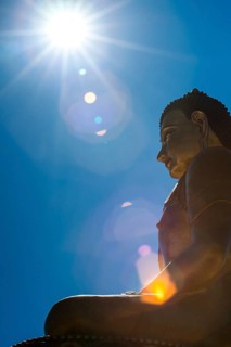 Huge golden Buddha statue