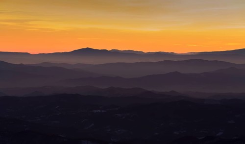 Winter sunset from Mount Nerone
