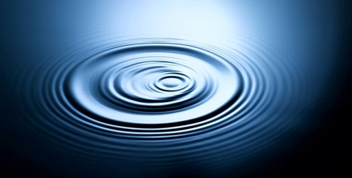 Agitated water surface