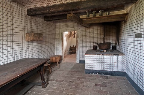 Kitchen of a hunting lodge