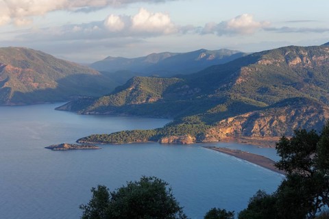Iztuzu beach with the bay of Ekincik