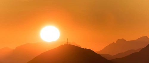 Sunrise above Patscherkofel mountain