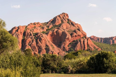Red coloured mountains