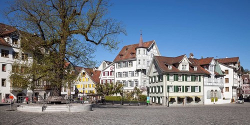 Gallusplatz square in the old town
