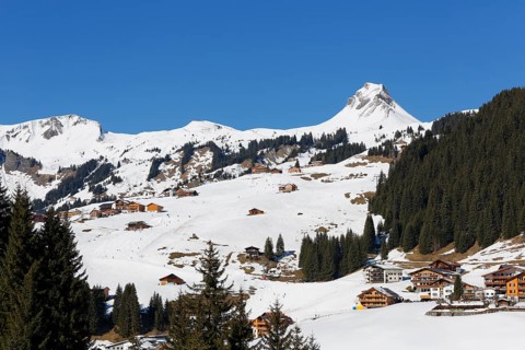 View of the municipality of Damuls
