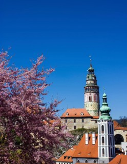 Castle tower and steeple of St. Jost Church