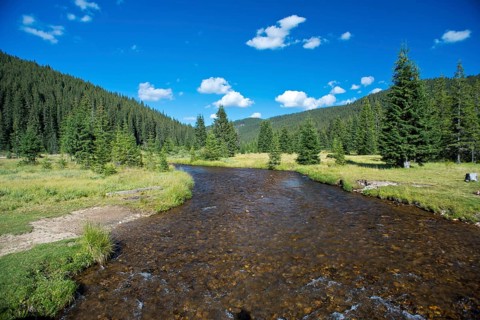 Mountain landscape with river