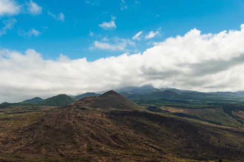 Volcanic landscape surrounding Santiago del Teide